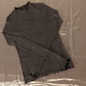Zara Striped Turtleneck Top